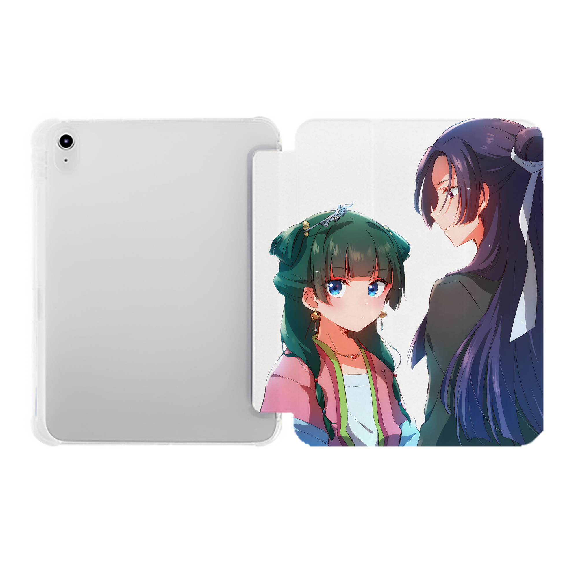 （画像用） 薬屋のひとりごと The Apothecary Diaries IPad ケース ペン収納付き 三つ折りスタンド PUレザー×シリコン 対応機種9.5/10.5/10.9インチ